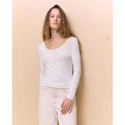 Camiseta lisa de algodón de mujer