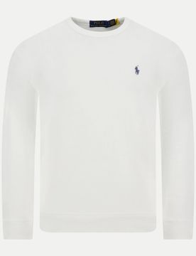 Polo Sweatshirt mit Stickerei Weiß L