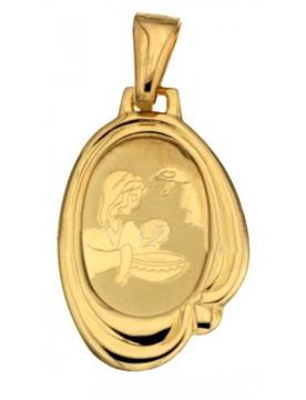 Medaglia Ciondolo da Battesimo Oro Giallo 803321714962