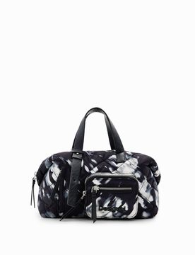 Sac moyen matelassé, Polyester, Noir, U