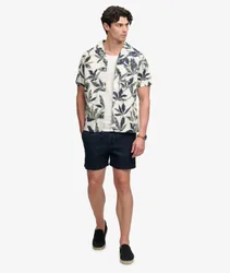 Superdry Herren Cabana Kurzarmhemd mit Lockerer Passform White - Größe: S