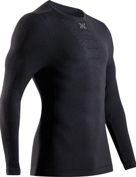 Thermo-T-Shirt mit langen ärmeln / Griff / ärmel Mightywool Shirt LS M Black für Herren aus Wolle Größe XL schwarz