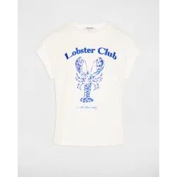 Camiseta de mujer recta cuello redondo