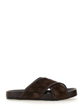 Suede Leather Tarik Criss Cross Sandal