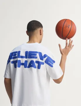 T-shirt ANTHONY EDWARDS BELIEVE THAT 3XL White / Lucid Blue - Adidas - FashionsVida