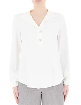 Blusa scollo V BIANCO 48 - Joseph Ribkoff - FashionsVida