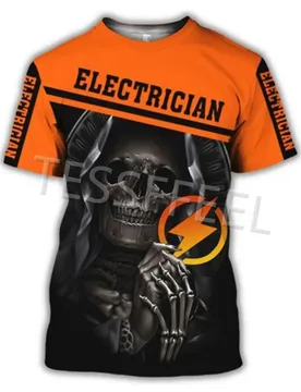 Tessffel Electrician Cable Workers Height Working 3D Printed Summer Harajuku T-shirt Unisex Top O-Neck Short Sleeve No.3 - Aliexpress - FashionsVida