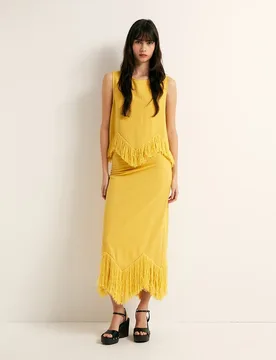 Sfera - Falda flecos - Sfera - FashionsVida