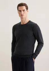 Rundhals Pullover , Uni Grau S