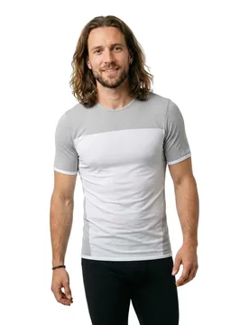 Maglietta A Maniche Corte Transtex® Light Grey Melange - Loeffler - FashionsVida