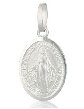 Ciondolo Madonna Miracolosa oro bianco 803321714706