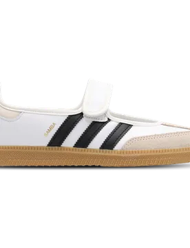 Samba Women's Sneakers - White - Size 7 - Leather - White - Size: 7 - Adidas - FashionsVida