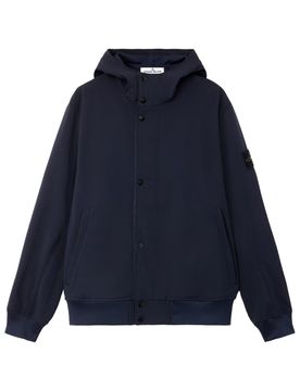 Hooded Jacket with Water- and Wind-resistant Membrane LIGHT SOFT SHELL-R E. DYE TECHNOLOGY in RECYCLED POLYESTER