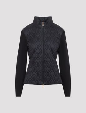 Women's Quilted Cardigan with Crystal-Detail Finish