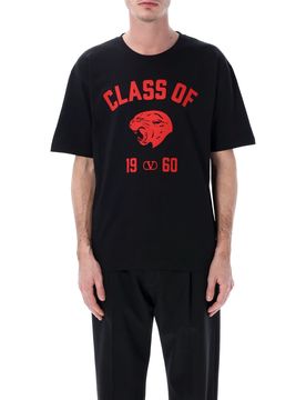 Cotton T-shirt with Panther Print