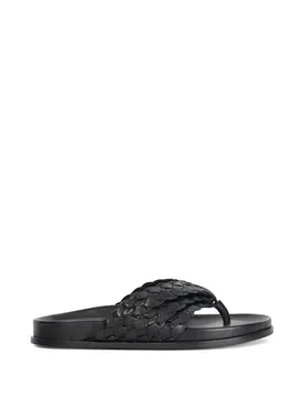 Women's 'Lindie' Leather Sandals in Black Size: 6 - Black - Size: 6 - Dune london - FashionsVida