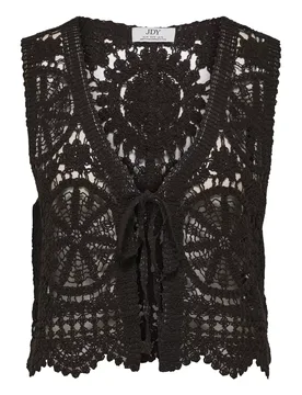 JDYVIC S/ V-NECK TIE VEST KNT femae - L - FashionsVida