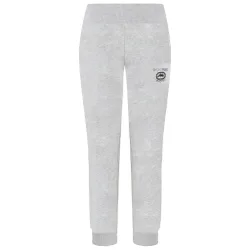 Maya Womens Grey Marl Track Pants - Light Grey Cotton - Size Small