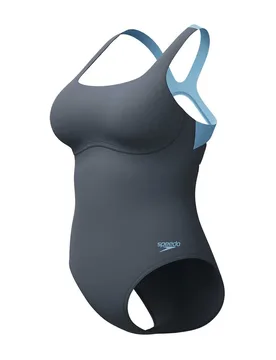 Flex Band Swimsuit Grey Lead UK 42 Women - Speedo - FashionsVida