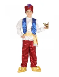 Wüstenprinz-Kostüm für Jungen Faschingskostüm rot-weiss-blau - male