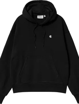 Sweat forme ballon - W' Hooded Casey Sweatshirt Black Silver en Coton - Taille S - Noir - Carhartt WIP - FashionsVida