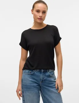 Camiseta básica de mujer de punto fino - Vero Moda - FashionsVida