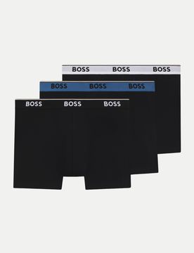 Black 3er-Pack Boxershorts mit Logoprint Schwarz M