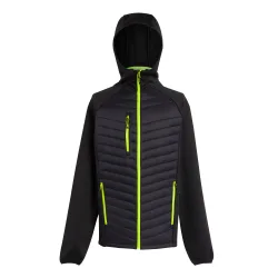Mens Navigate Quilted Hybrid Jacket (Black/lime Green) - Size X-Large