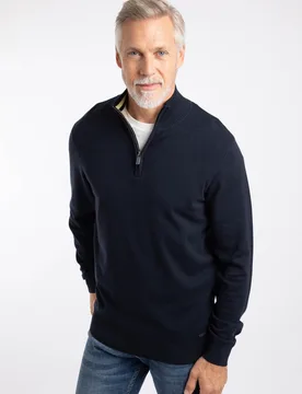 Blaine Mens Fine Knit 1/4 Zip Jumper - Weird Fish - FashionsVida