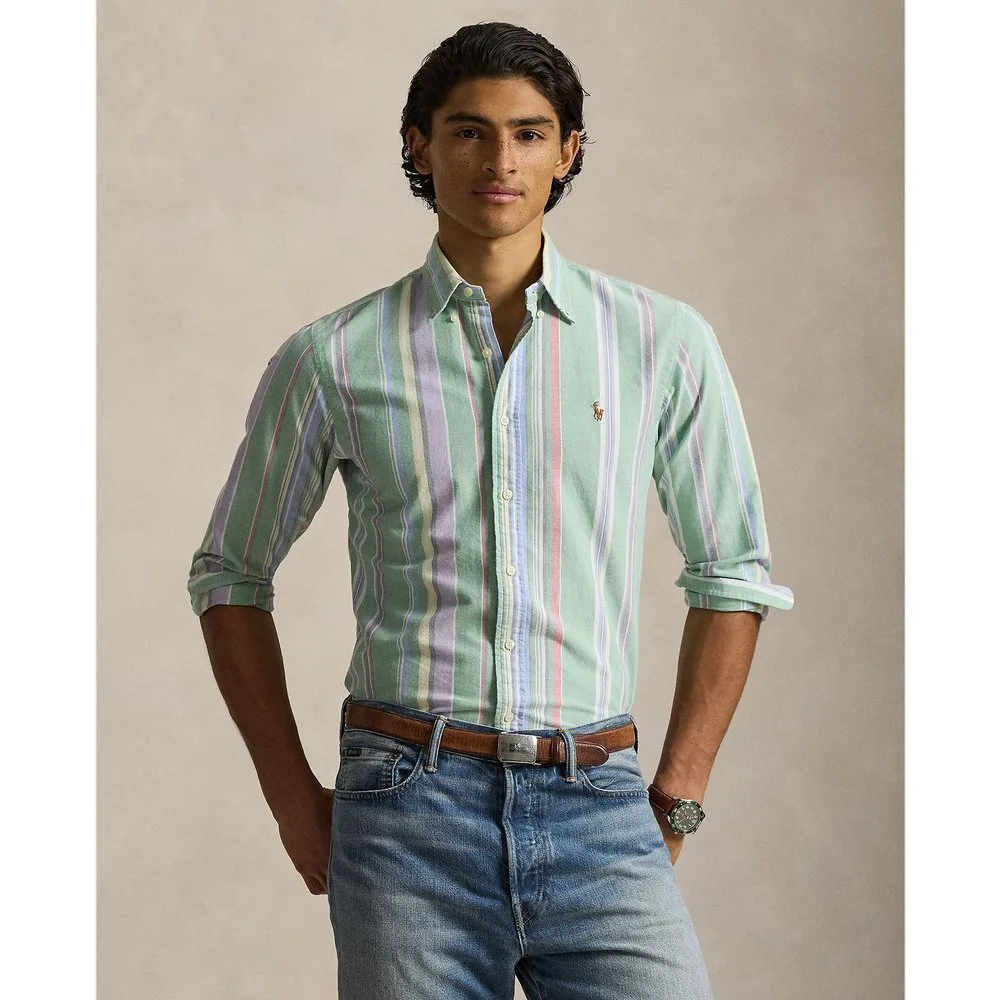 Camisa Oxford de hombre con rayas Custom Fit - Polo Ralph Lauren - FashionsVida