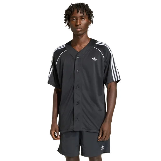 Adicolor Men Jerseys/Replicas - Black - Size M - Poly Mesh - Black - Size: Medium - Adidas - FashionsVida