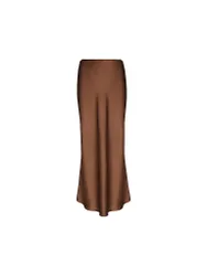 Jupe mi-longue marron XL