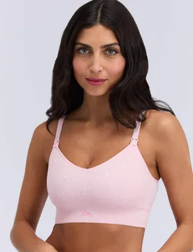 Ribbed Maternity Nursing Bralette Pink Mix female - Boux Avenue - FashionsVida