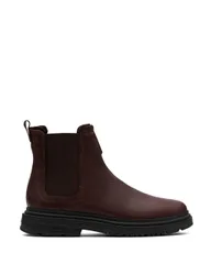 Leather Pull-On Chelsea Boots Brown male