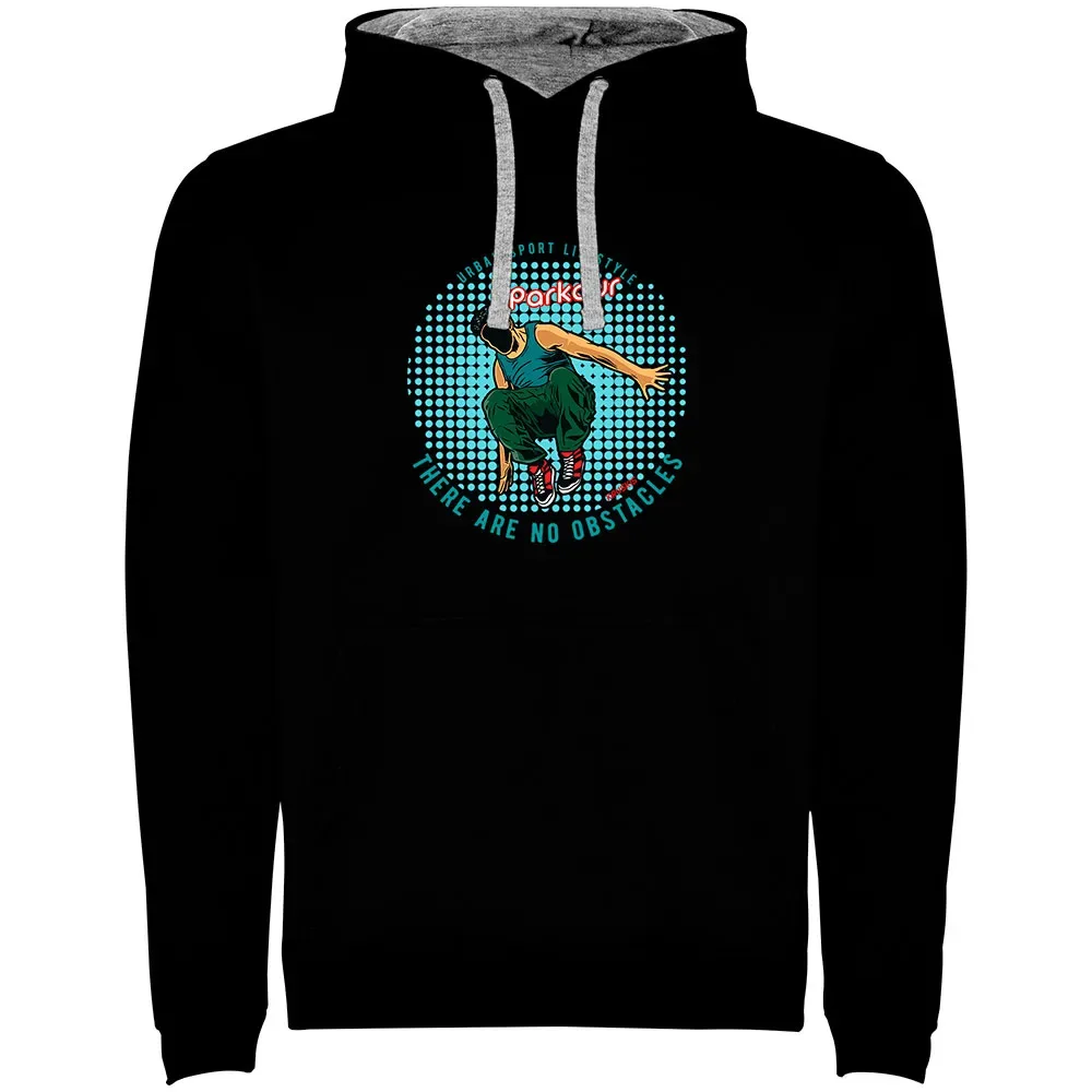 Sweat à Capuche No Obstacles Bicolor Black / Grey 2XL - Kruskis - FashionsVida