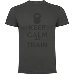 T-shirt à Manches Courtes Keep Calm And Train Lead XL