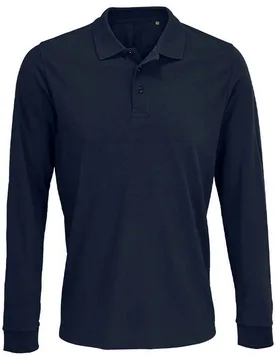 Unisex Adult Prime Pique Long-Sleeved Polo Shirt (French Navy) - Size 5xl - SOLS - FashionsVida