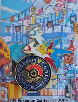 Pokemon Center Japan Fukuoka Latias, Latios, & Pikachu Pin Badge - Pokémon - FashionsVida