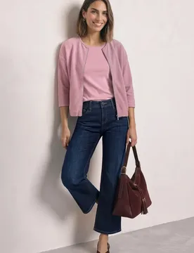 Jacke mit Rundhals in Cord-Optik female Rosa - Street One - FashionsVida