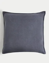 M&S Pure Linen Cushion Navy