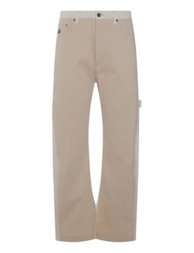 Jeans in misto cotone bianco ed