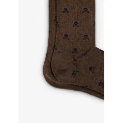 Calcetines altos de hombre con estampado de calaveras