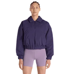 Woven Bomber Jacket Damen Jacken - Lila - Größe L - Nylon Purple L