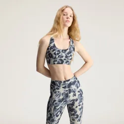 Reggiseno sportivo a supporto medio by Stella McCartney Truepurpose con stampa XS Beige / Black