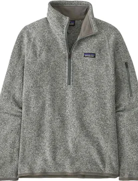 Polaire chaude et confortable - W's Better Sweater 1/4 Zip Birch White - Taille M - Gris - Patagonia - FashionsVida