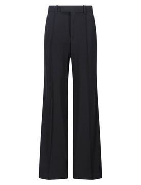 Viscose-Silk Wide-Leg Trousers for Women