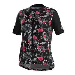 Maglia A Maniche Corte Flora Black