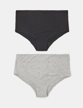 Boxer in cotone a coste 2 pack - multicolor