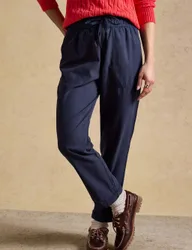 Lyocell Rich Drawstring Straight Leg Chinos Navy female