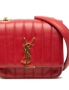 Small Lambskin Monogram Vicky Chain Bag - Saint Laurent - FashionsVida